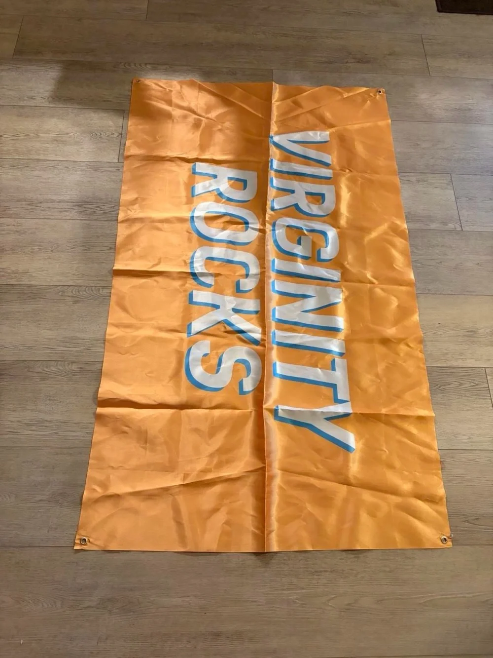 Danny Duncan Virginity Rocks Orange Flag Banner Tapestry